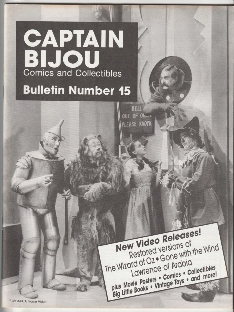 CAPTAIN BIJOU magazine side cover Issue 15   1989