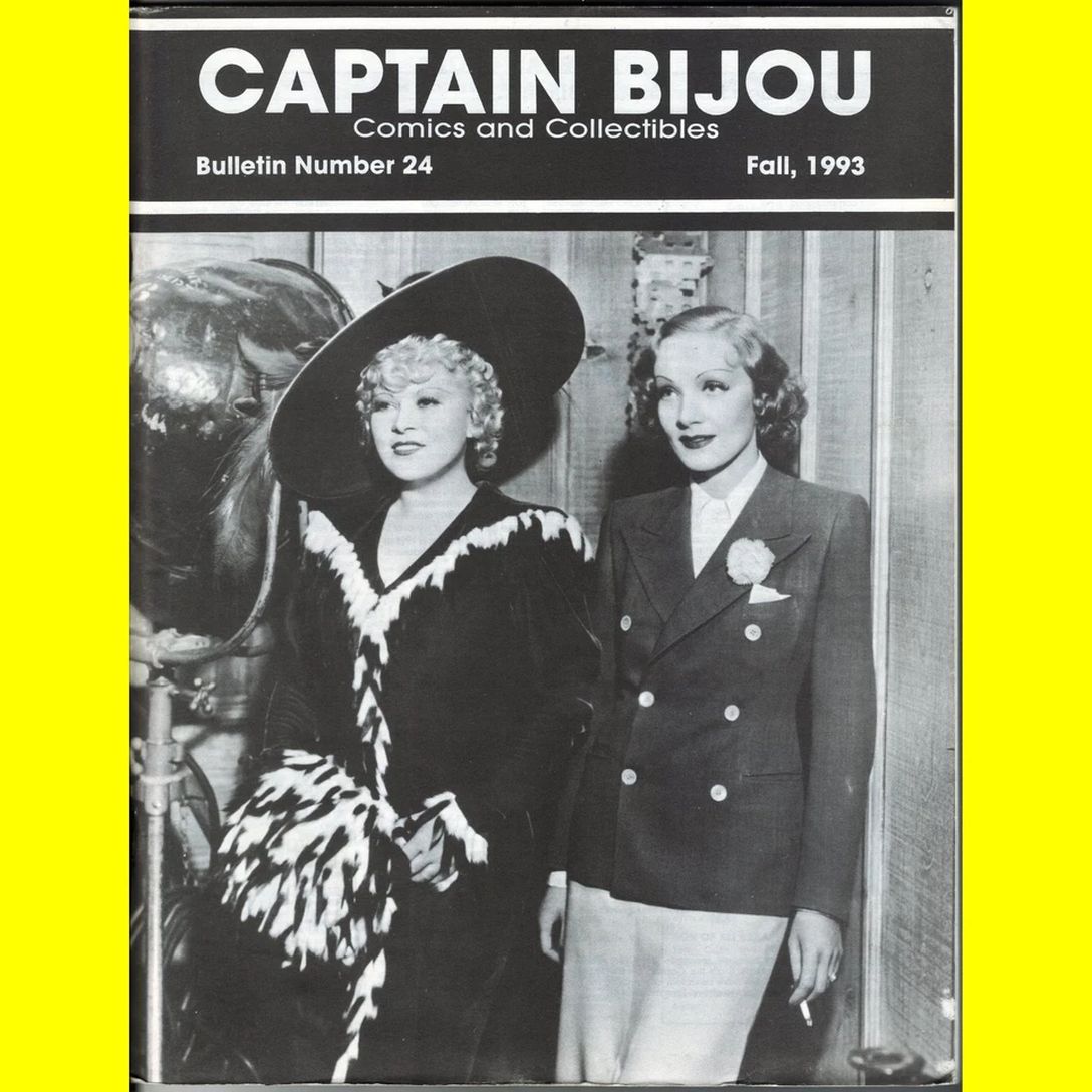 CAPTAIN BIJOU magazine side cover Issue 24 Fall 1993