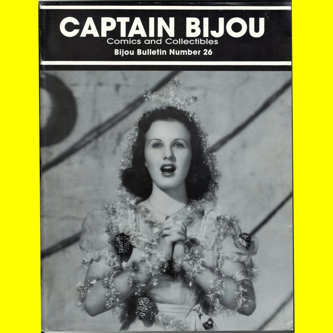 CAPTAIN BIJOU magazine side cover Issue 26   1994