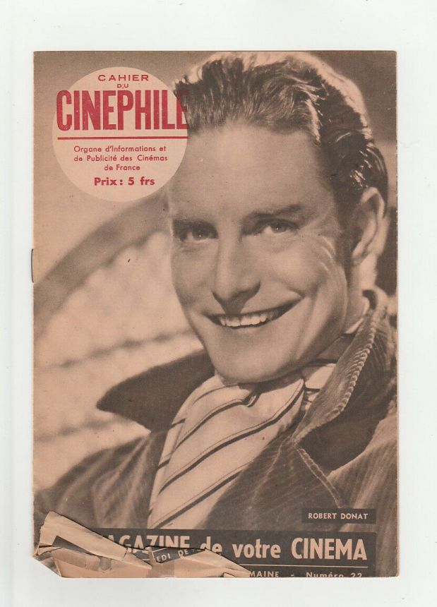 HEBDO CINEPHILE magazine side cover Issue 22   1945