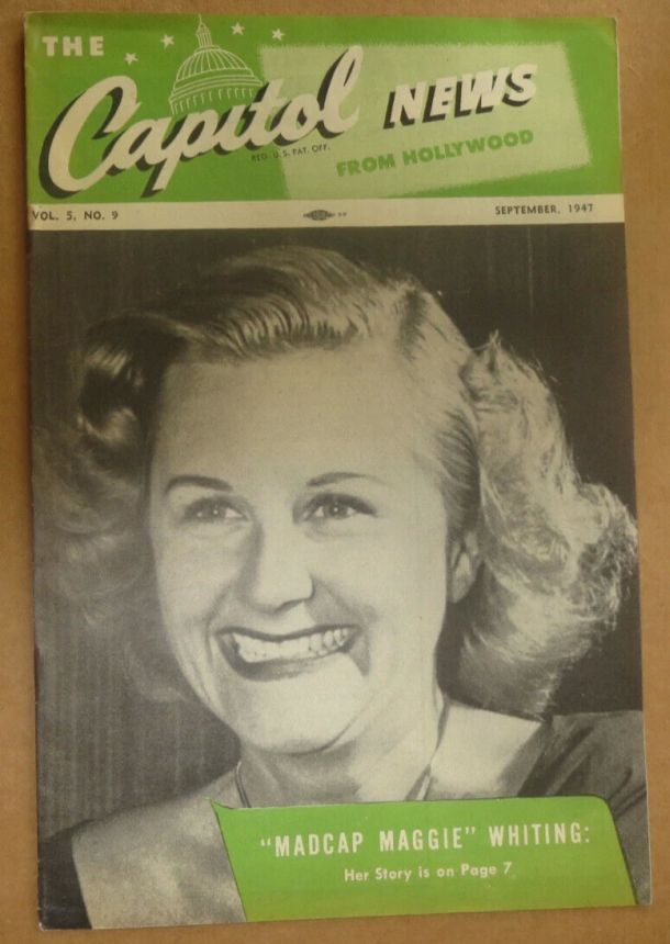 CAPITOL NEWS magazine side cover  September 1947