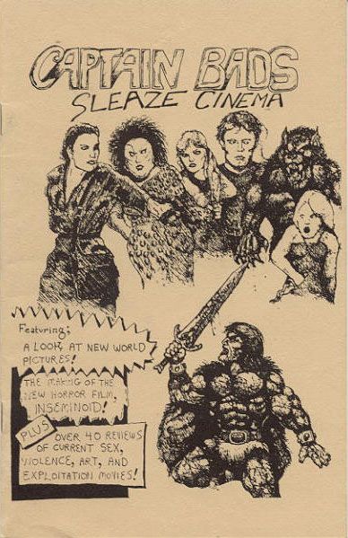 CAPTAIN BADS SLEAZE CINEMA magazine side cover  1984