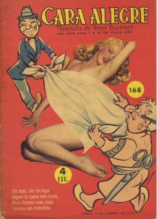 CARA ALEGRE magazine side cover Issue 168 1 January 1958