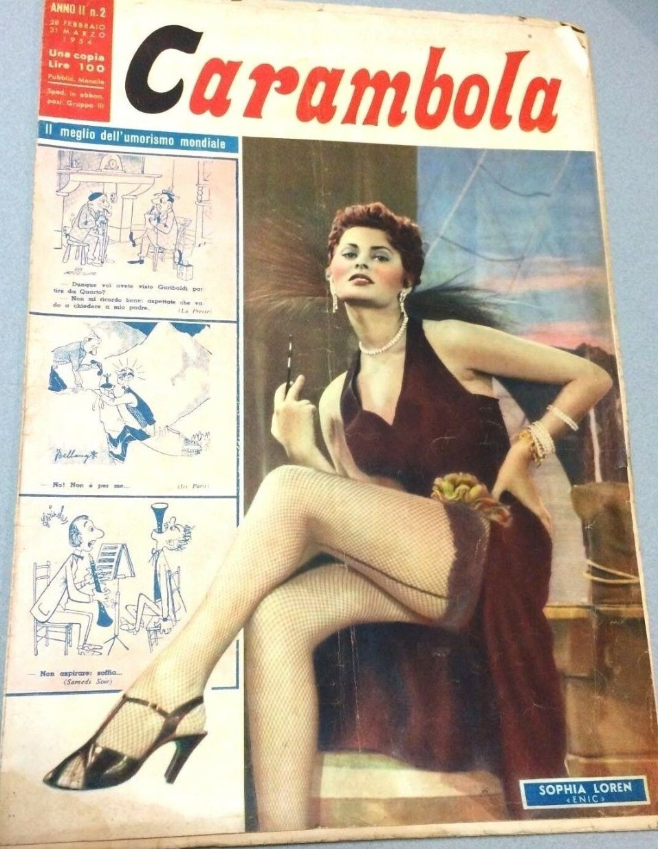 CARAMBOLA magazine side cover  Vol 2 No  2 28 February 1954