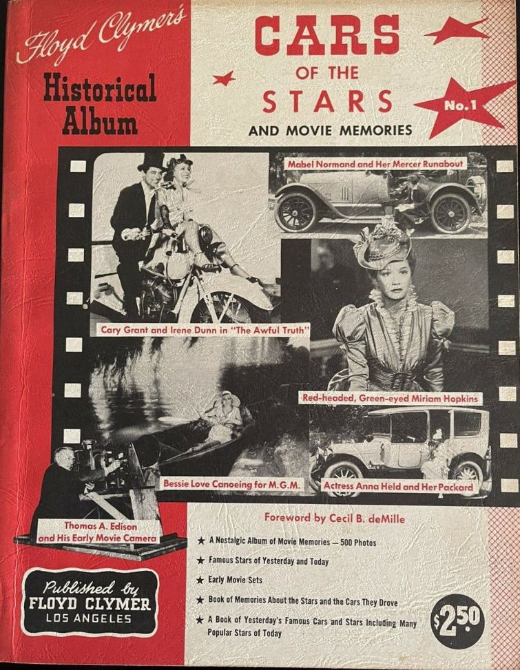 CARS OF THE STARS magazine side cover Issue 1   1954
