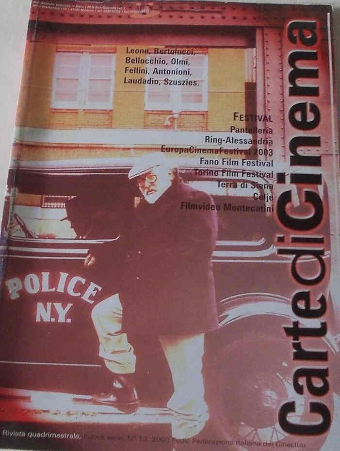 CARTE DI CINEMA magazine side cover Issue 12  2003