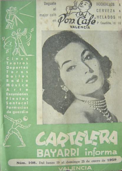 CARTELERA BAYARRI magazine side cover Issue 108  January 1959