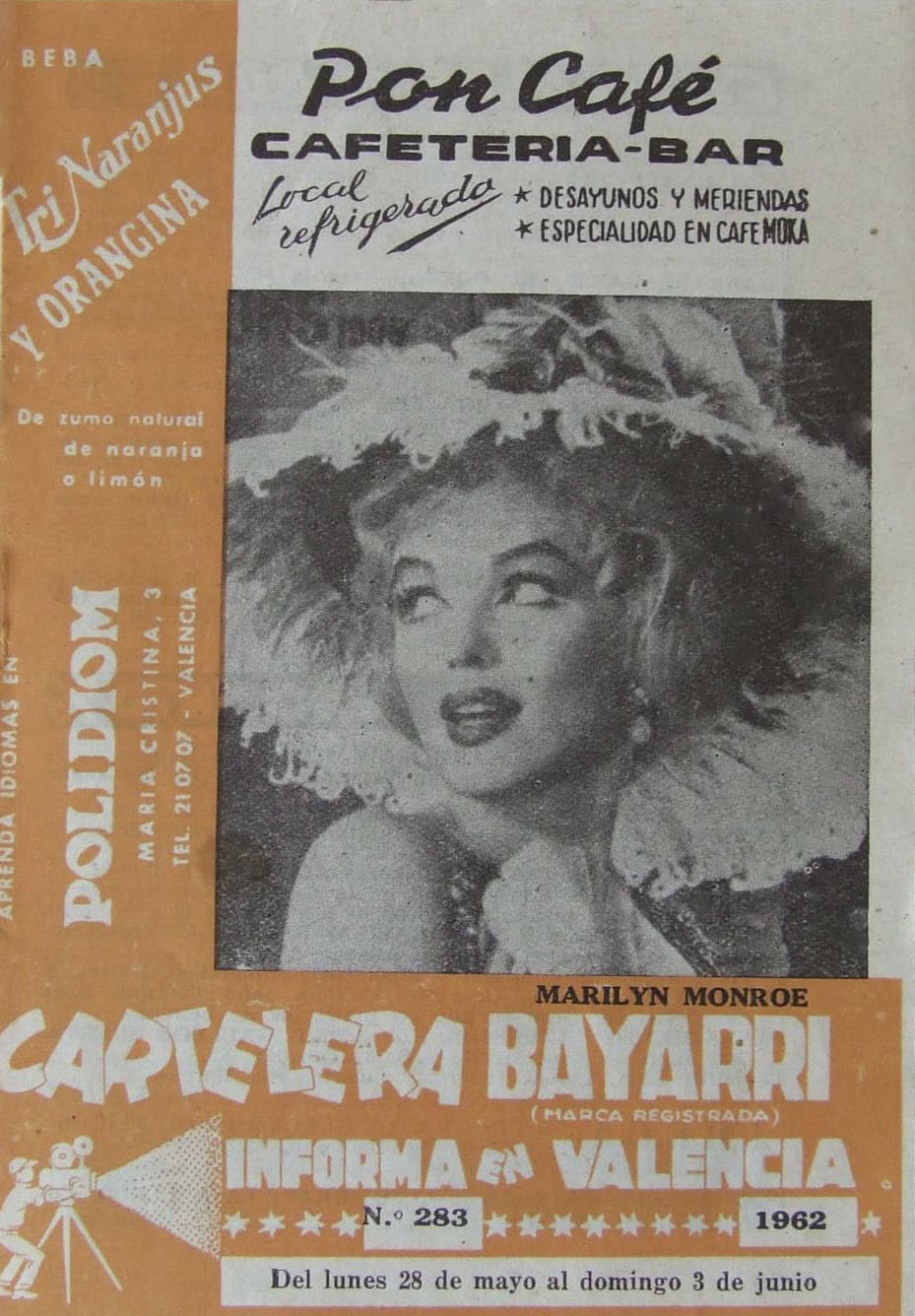 CARTELERA BAYARRI magazine side cover Issue 283 6 May 1962