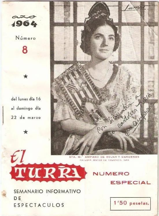 CARTELERA TURIA magazine side cover Issue 8 16 March 1964