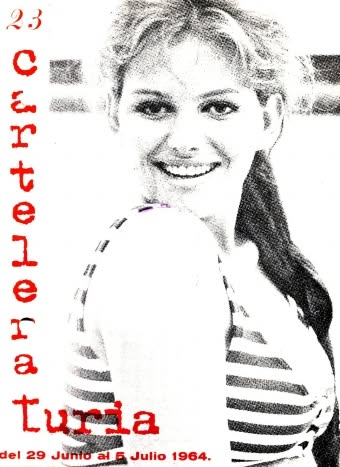 CARTELERA TURIA magazine side cover Issue 23 29 June 1964