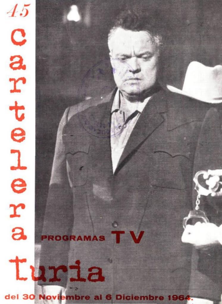 CARTELERA TURIA magazine side cover Issue 45 30 November 1964