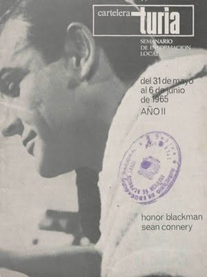 CARTELERA TURIA magazine side cover Issue 71 31 May 1965