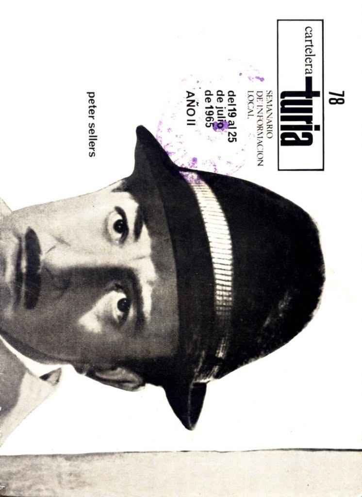 CARTELERA TURIA magazine side cover Issue 78 19 July 1965