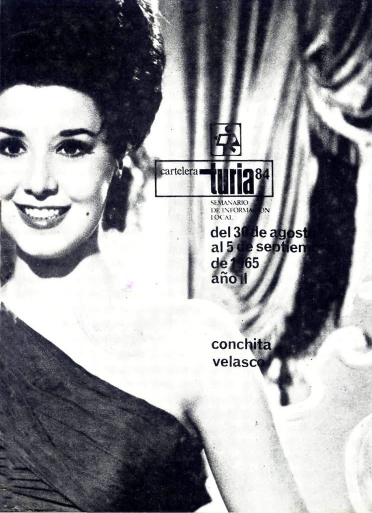 CARTELERA TURIA magazine side cover Issue 84 30 August 1965