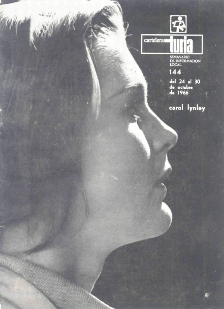 CARTELERA TURIA magazine side cover Issue 144 24 October 1966