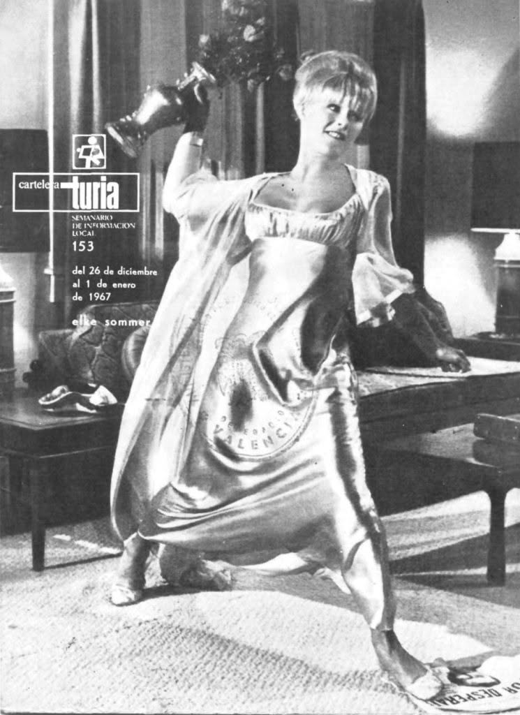 CARTELERA TURIA magazine side cover Issue 153 26 December 1967