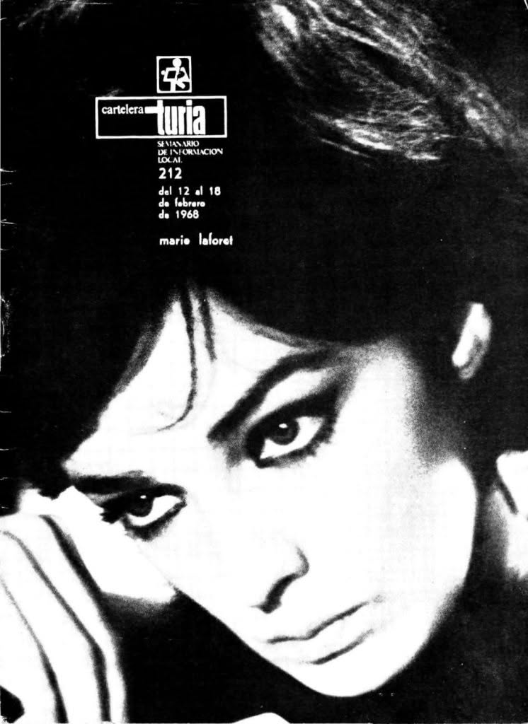 CARTELERA TURIA magazine side cover Issue 212 12 February 1968