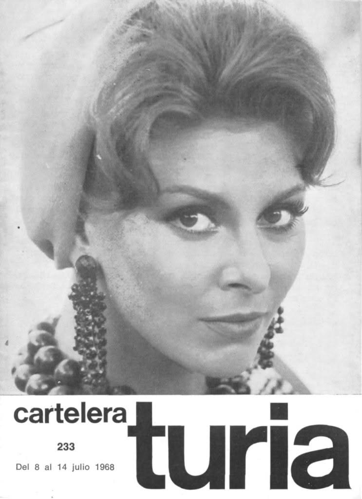CARTELERA TURIA magazine side cover Issue 233 8 July 1968