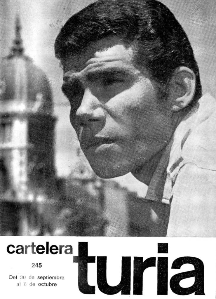 CARTELERA TURIA magazine side cover Issue 245 30 September 1968