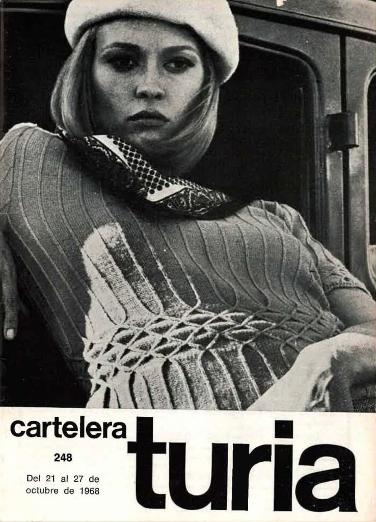 CARTELERA TURIA magazine side cover Issue 248 21 October 1968
