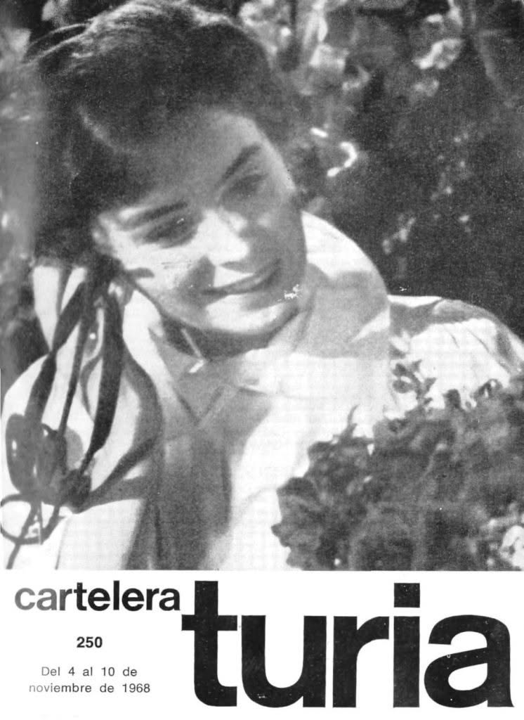 CARTELERA TURIA magazine side cover Issue 250 4 November 1968