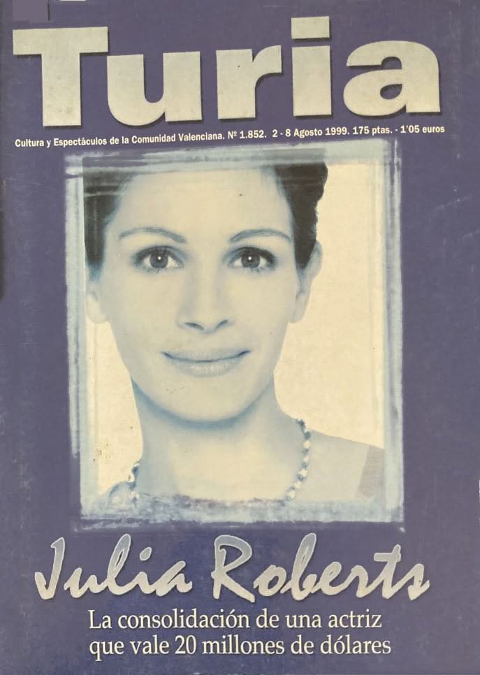CARTELERA TURIA magazine side cover Issue 1852 2 August 1999