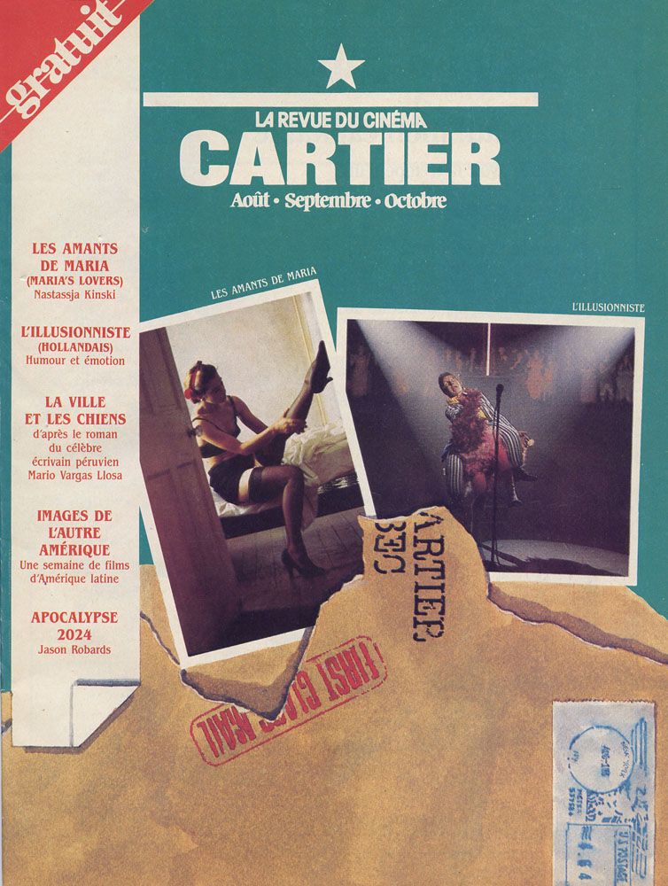 CINEMA CARTIER magazine side cover Issue 53 August-October 1985