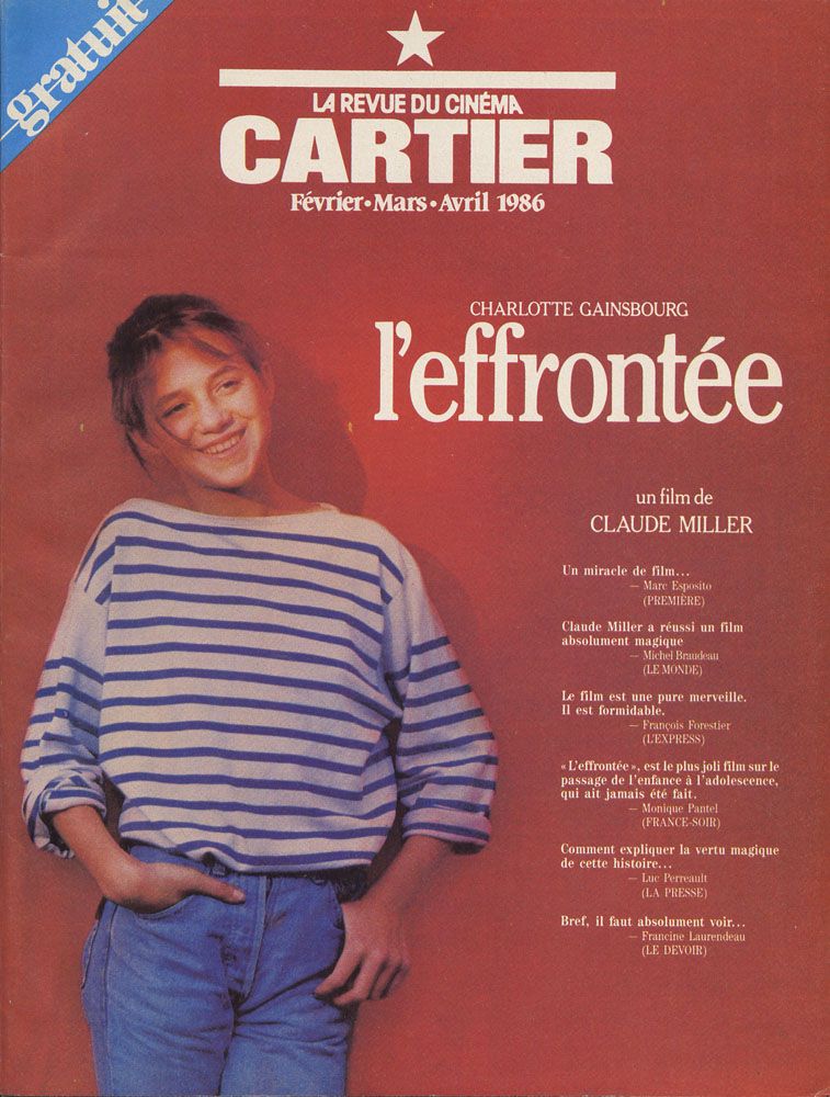 CINEMA CARTIER magazine side cover Issue 55 February/March/April 1986