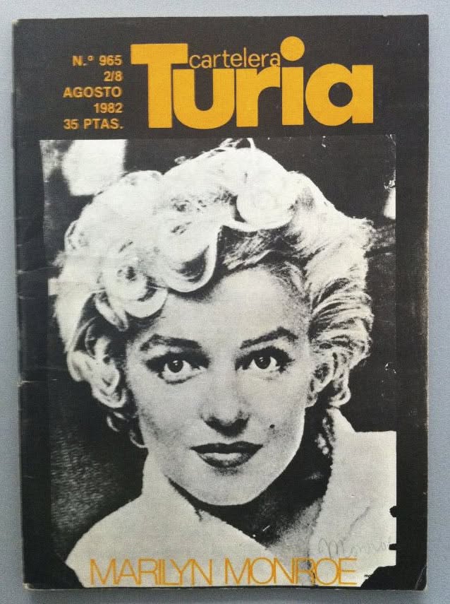 CARTELERA TURIA magazine side cover Issue 965 2 August 1982