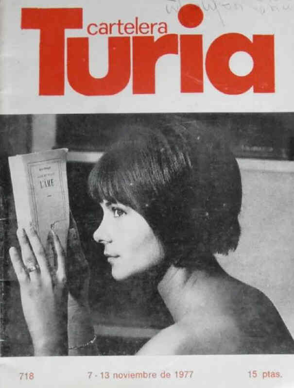 CARTELERA TURIA magazine side cover Issue 718 7 November 1977