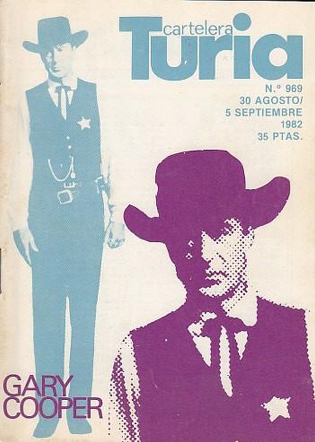 CARTELERA TURIA magazine side cover Issue 969 30 August 1982