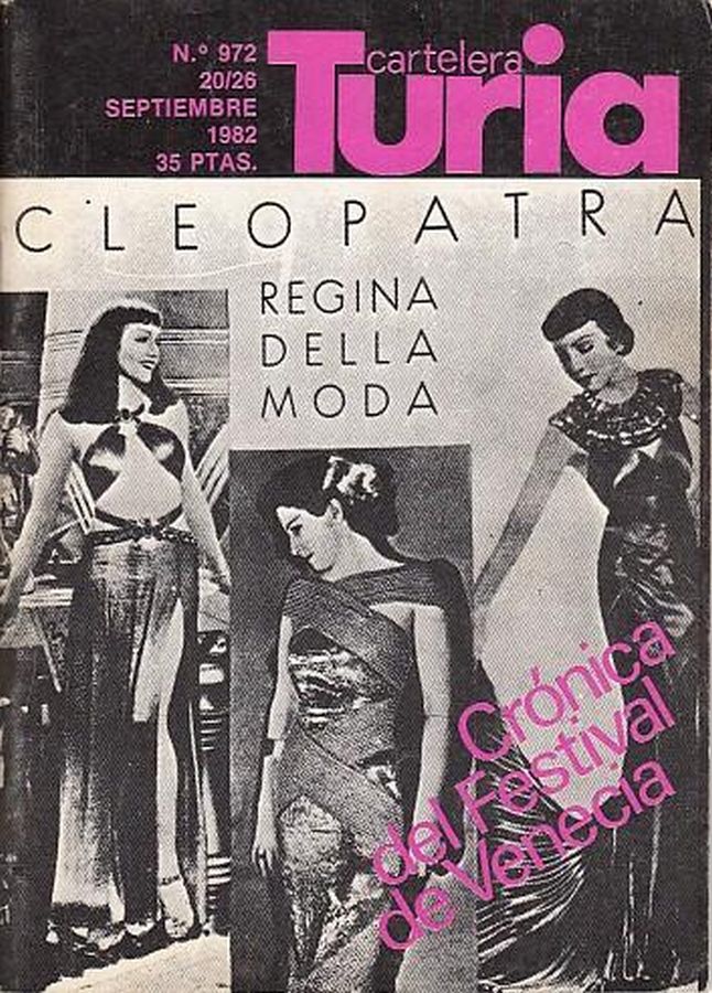 CARTELERA TURIA magazine side cover Issue 972 20 September 1982