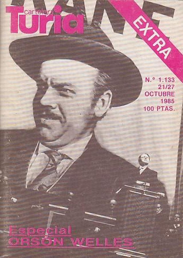 CARTELERA TURIA magazine side cover Issue 1133 21 October 1985
