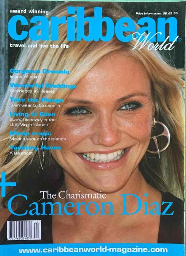 CARIBBEAN WORLD magazine side cover   2003