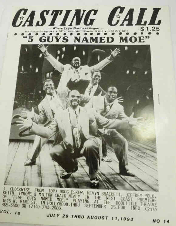 CASTING CALL magazine side cover Issue 14 29 July 1993
