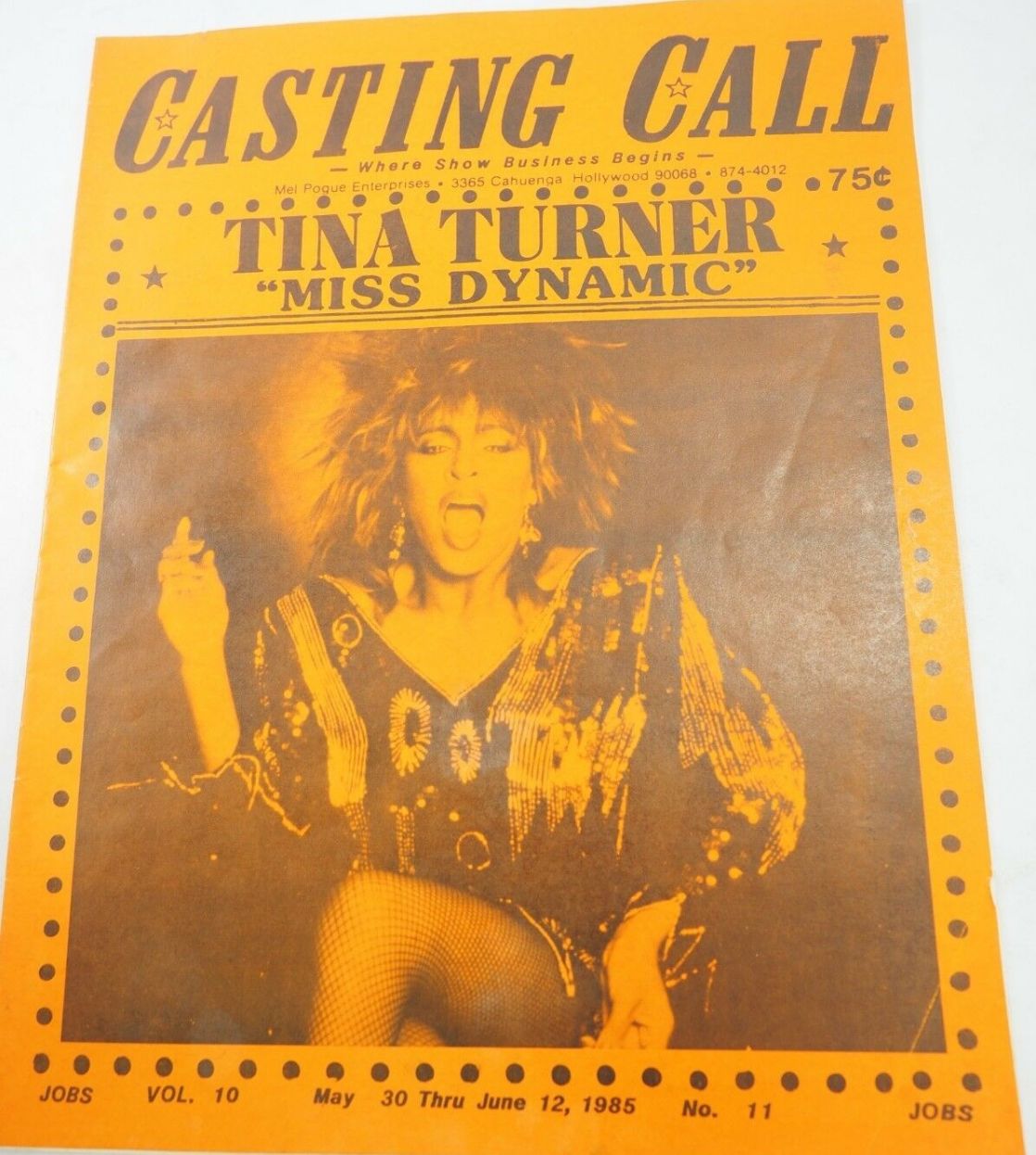 CASTING CALL magazine side cover 30 May 1985