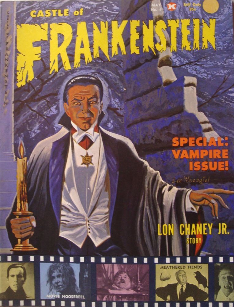CASTLE OF FRANKENSTEIN magazine side cover Issue 4  Vol 1 # 4 May 1963