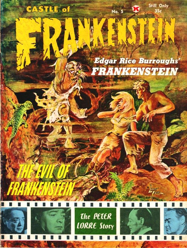 CASTLE OF FRANKENSTEIN magazine side cover Issue 5  Vol 2 # 1  1964