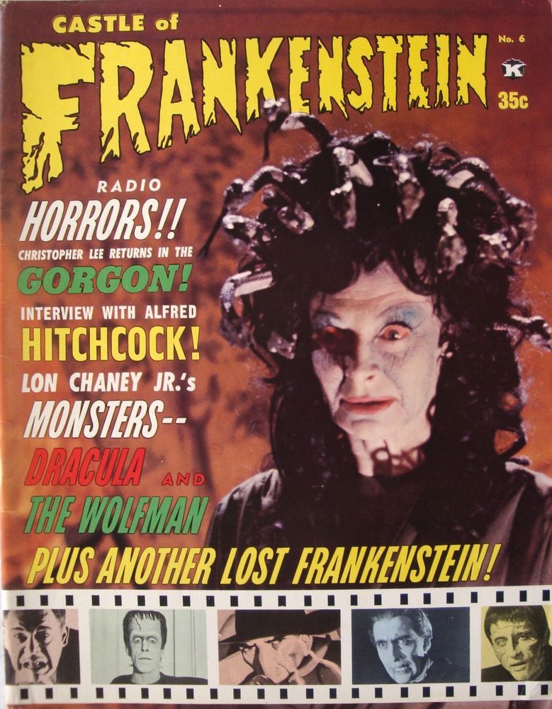CASTLE OF FRANKENSTEIN magazine side cover Issue 6  Vol  2 # 2  1964