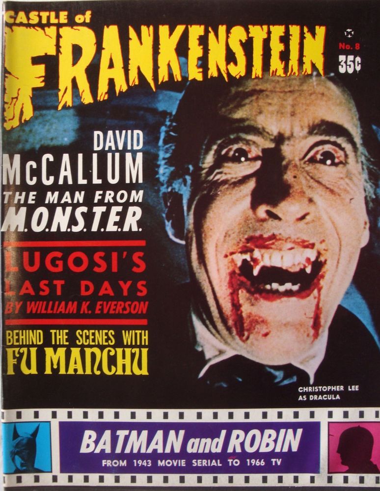 CASTLE OF FRANKENSTEIN magazine side cover Issue 8  Vol  2 # 4 Easter 1966