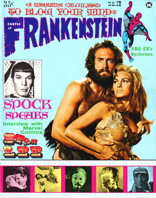 CASTLE OF FRANKENSTEIN magazine side cover Issue 12  Vol  3 # 4  1968
