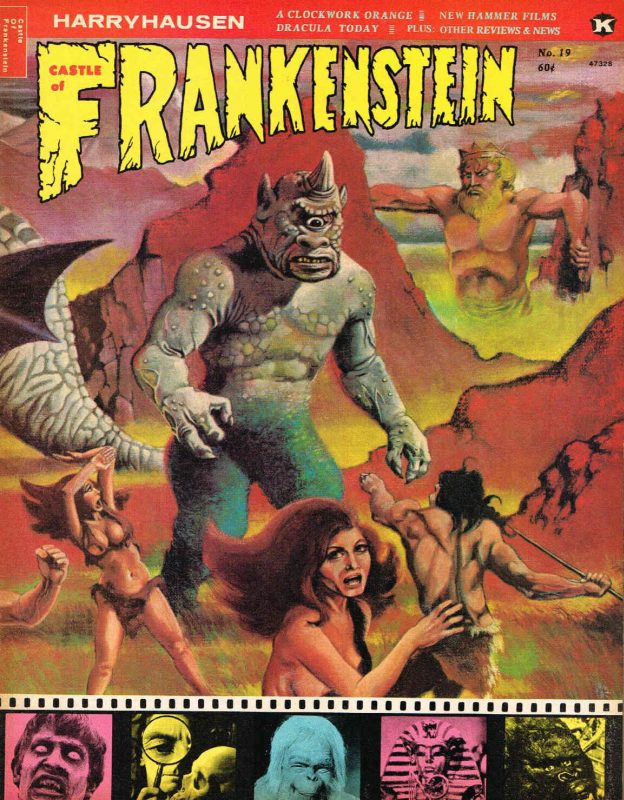 CASTLE OF FRANKENSTEIN magazine side cover Issue 19  Vol  5 # 3  1973