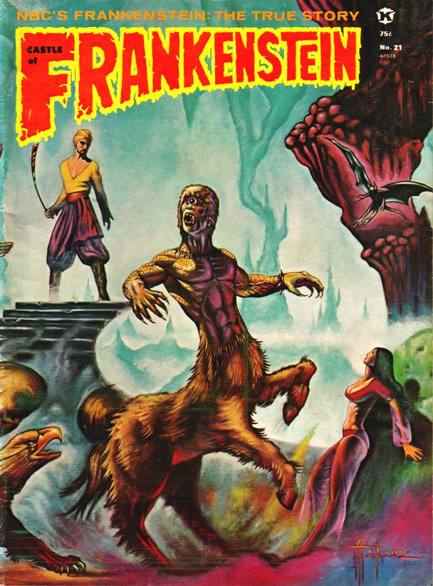 CASTLE OF FRANKENSTEIN magazine side cover Issue 21  Vol  6 # 1  1974