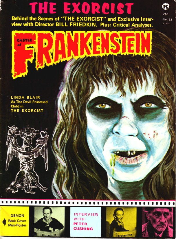 CASTLE OF FRANKENSTEIN magazine side cover Issue 22  Vol  6 # 2  1974