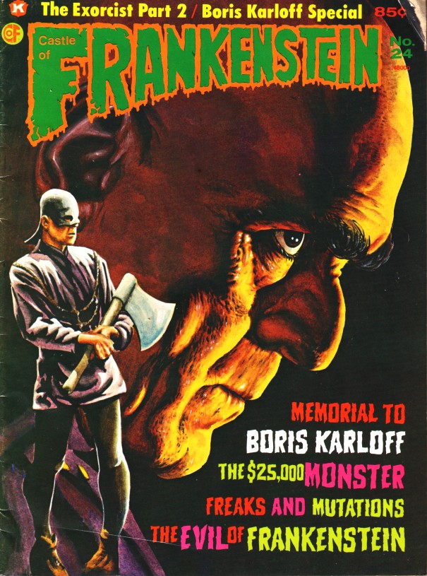 CASTLE OF FRANKENSTEIN magazine side cover Issue 24  Vol  6 # 4  1975