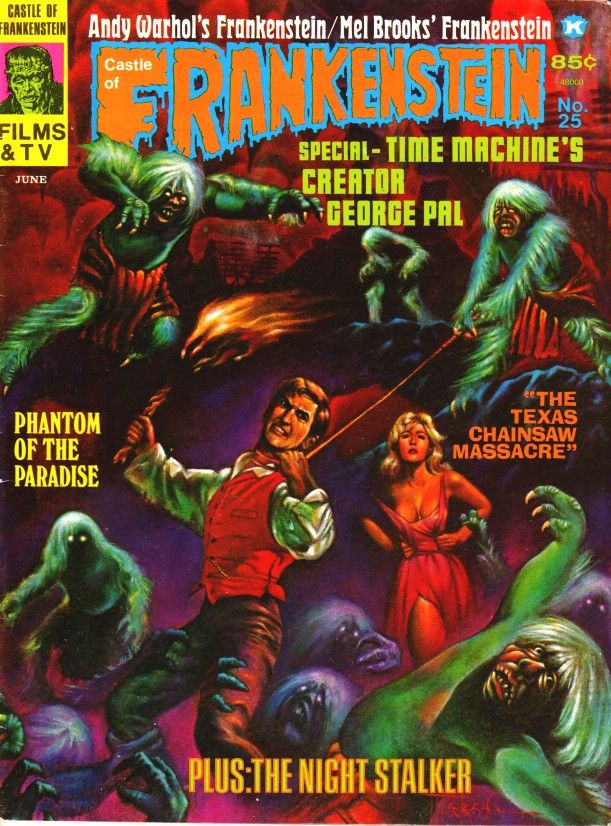 CASTLE OF FRANKENSTEIN magazine side cover Issue 25  Vol  7 # 1 June 1975