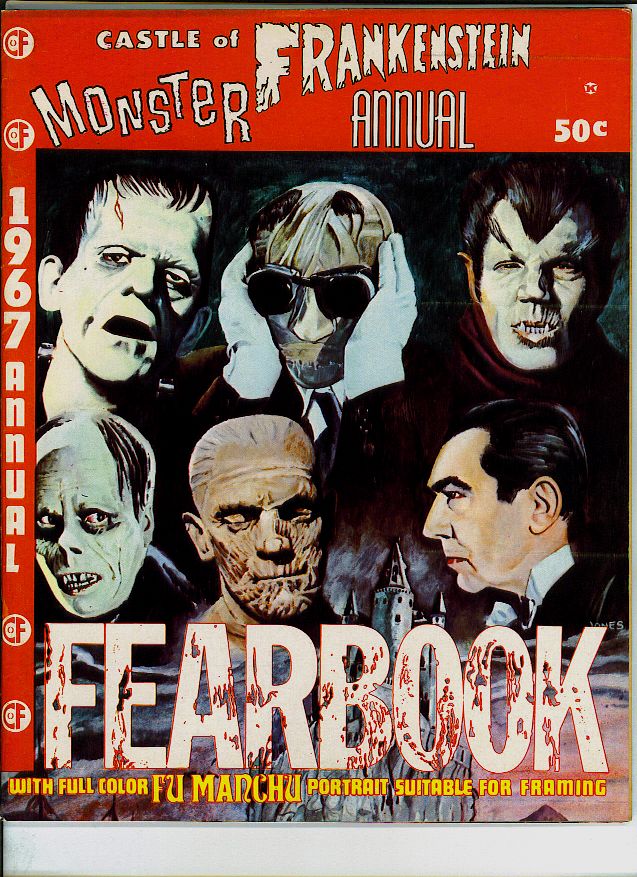 CASTLE OF FRANKENSTEIN magazine side cover  Yearbook  1967