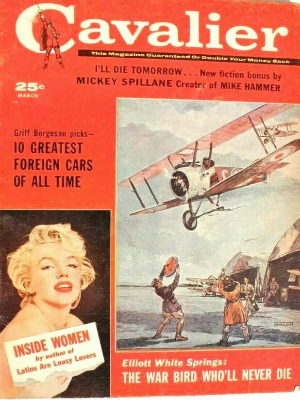 CAVALIER magazine side cover  March 1960