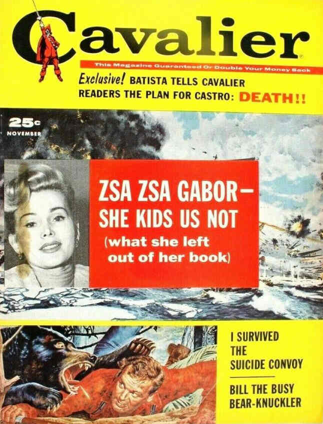 CAVALIER magazine side cover  November 1960