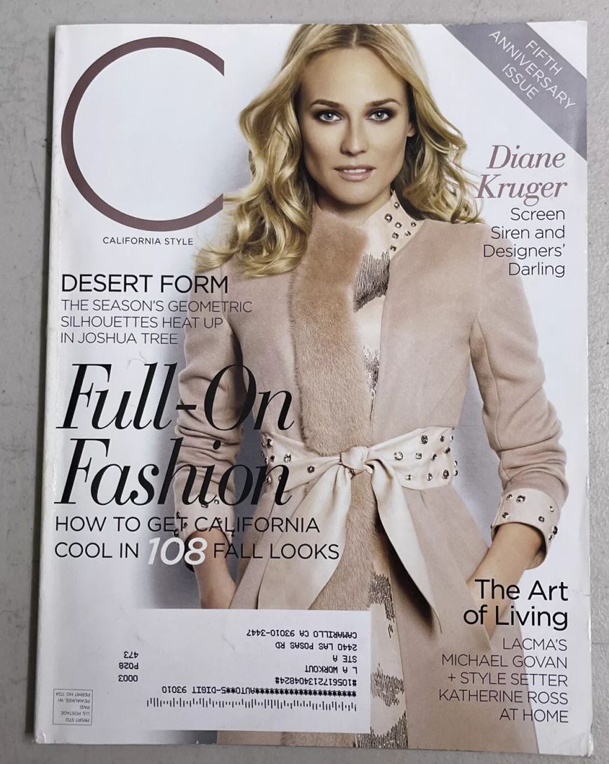 C CALIFORNIA STYLE magazine side cover  September 2010